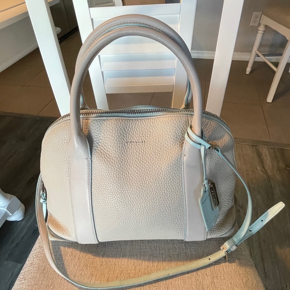 Coach Restored Bleecker Preston Satchel — Light Beige with Mint Trim - Picture 4 of 11